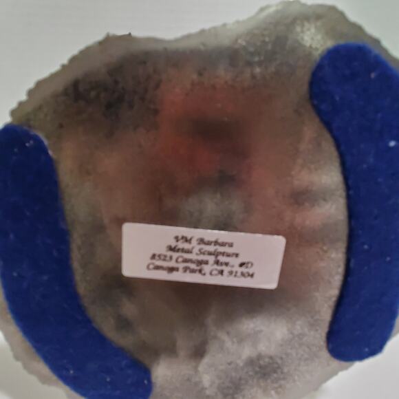 Vintage Signed Val Barbera Brutalist Metal Candelabra 5 Arm Candle Holder - Picture 11 of 16